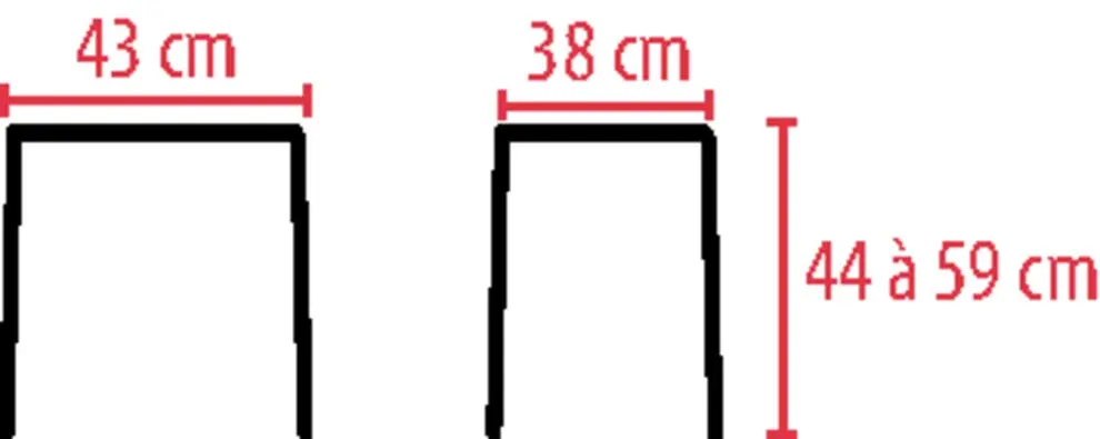 Tabouret de douche rectangulaire Tao