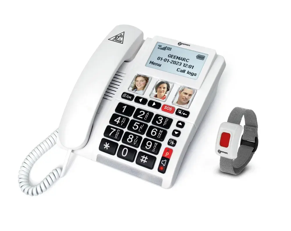 Téléphone sénior filaire touches photos CL9000
