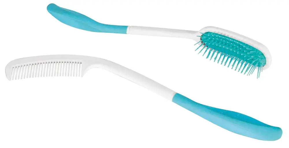 Ensemble brosse à cheveux et peigne à manche extra-long