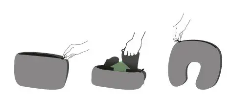 Coussin 2 en 1 nuque et dos