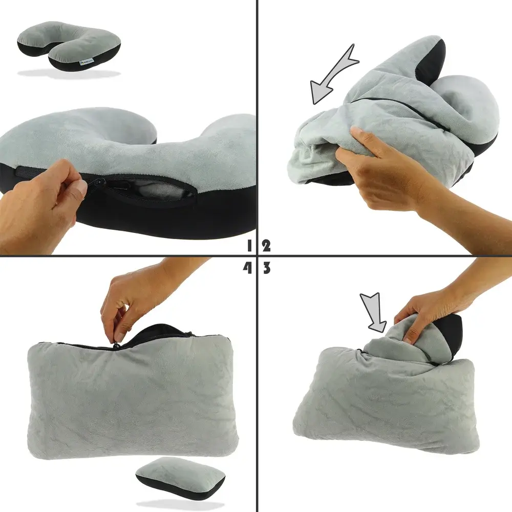 Coussin 2 en 1 nuque et dos