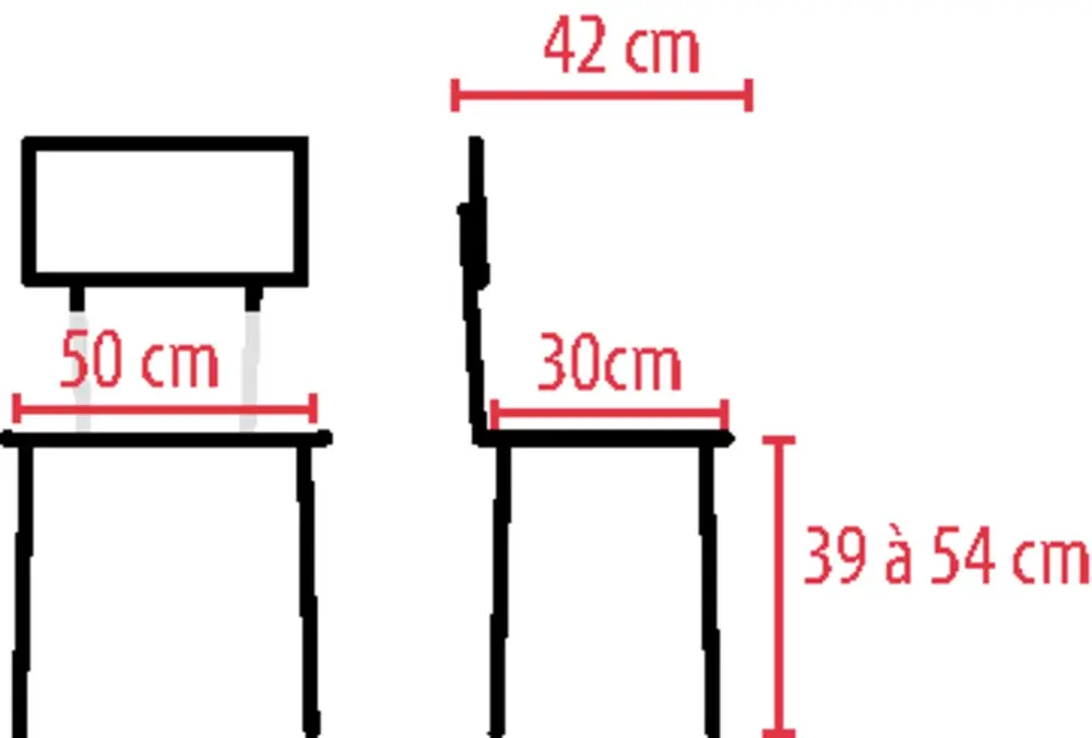 Tabouret de douche large