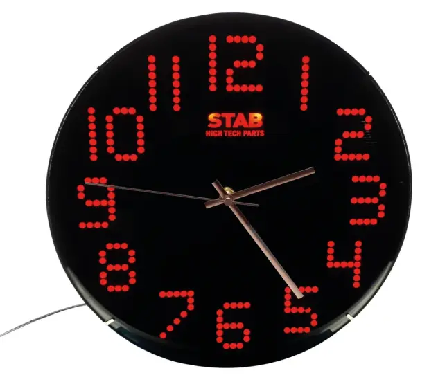Produit Horloge ronde murale à LED rouge Image