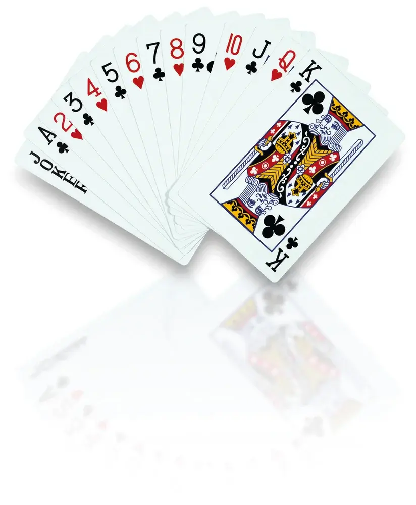 Jeu de cartes ergonomique grand format