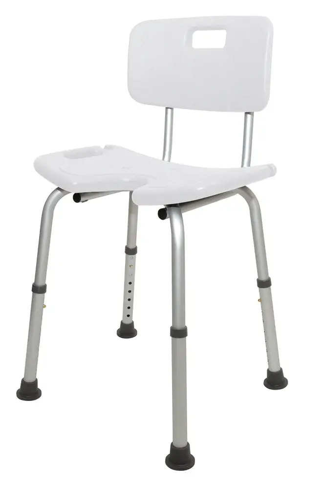 Siège de douche à ouverture hygiénique