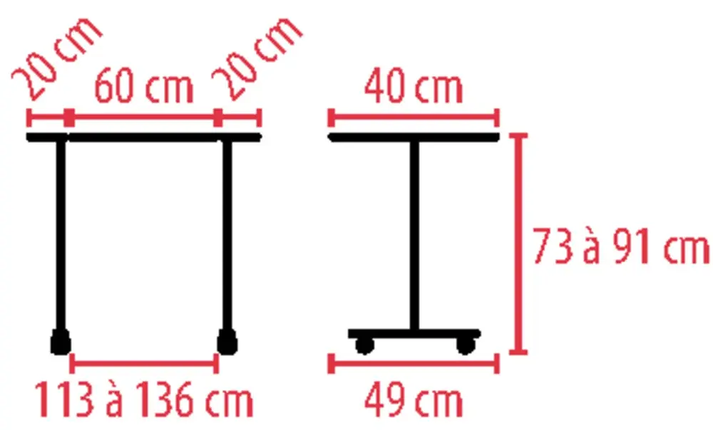 Table pont de lit médicalisé inclinable Easy Brge
