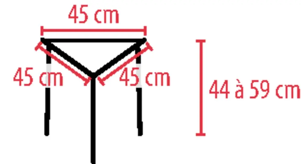 Tabouret de douche triangulaire Zia
