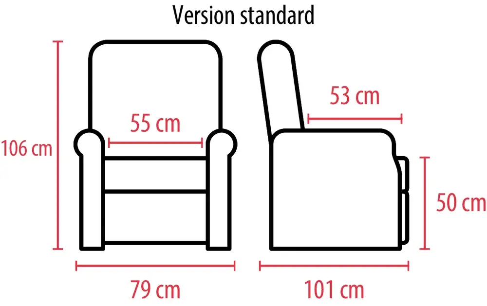 Fauteuil releveur 4 moteurs Louise hauteur réglable