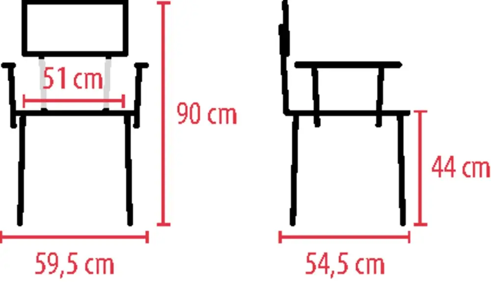 Chaise en bois ergonomique avec accoudoirs Komod