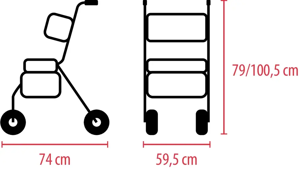 Déambulateur 4 roues pliant Migo