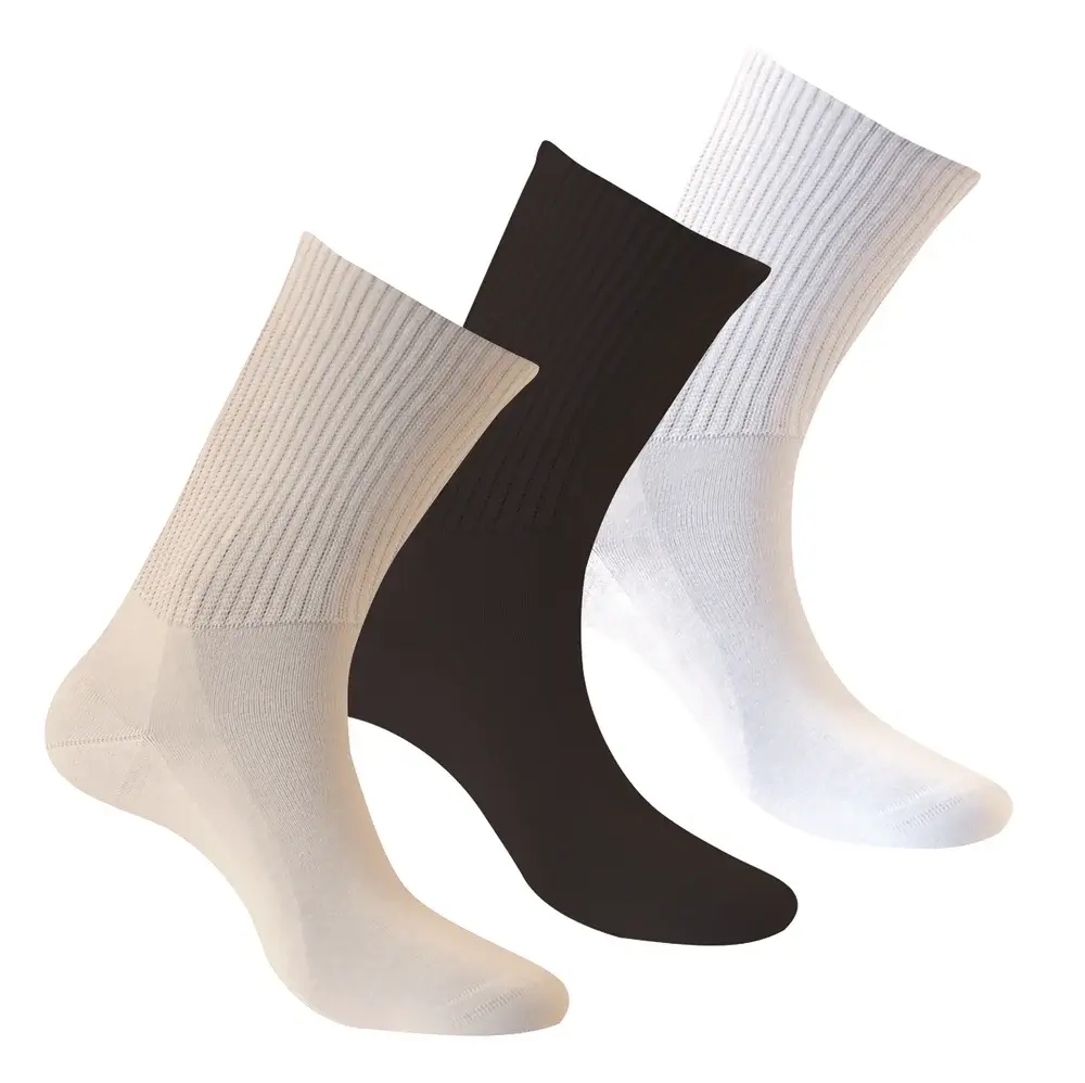 Mi-chaussettes pour diabétiques