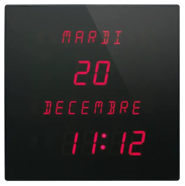 Produit Horloge avec date à LED rouge Image