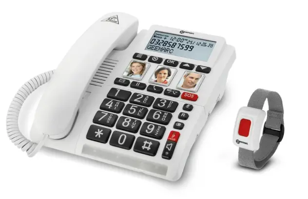 Produit Téléphone sénior filaire avec bracelet SOS CL610 Image