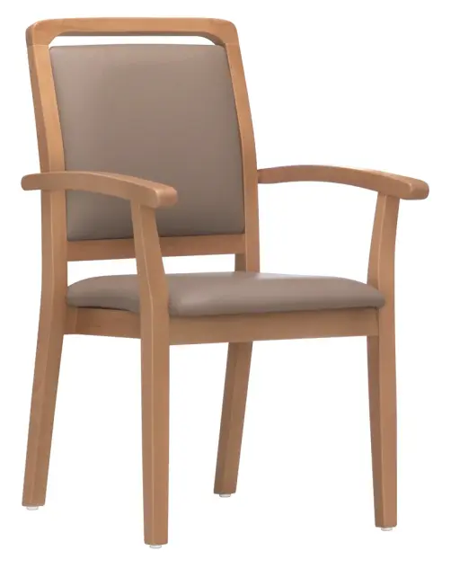 Produit Chaise en bois ergonomique avec accoudoirs Komod Image