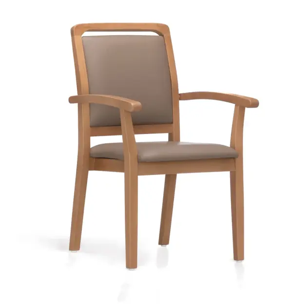 Produit Chaise en bois ergonomique avec accoudoirs Komod Image