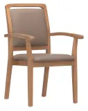 Vignette - Chaise en bois ergonomique avec accoudoirs Komod