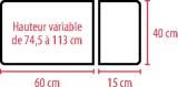Vignette - Table de lit médicalisé à roulettes avec grand plateau inclinable