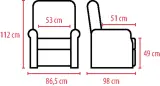 Vignette - Fauteuil confort électrique 4 moteurs Sheffield assise souple