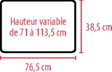 Vignette - Table de lit médicalisé roulante Kauma avec freins