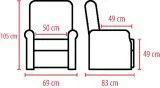 Vignette - Fauteuil releveur 1 moteur Olive spécial mal de dos