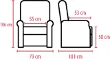 Vignette - Fauteuil releveur 4 moteurs Louise hauteur réglable