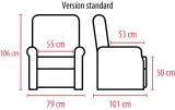 Vignette - Fauteuil releveur 4 moteurs Louise hauteur réglable