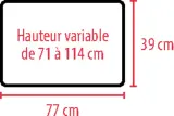 Vignette - Table de lit médicalisé roulante Liftis avec plateau fixe
