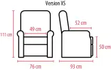 Vignette - Fauteuil releveur 4 moteurs Louise hauteur réglable