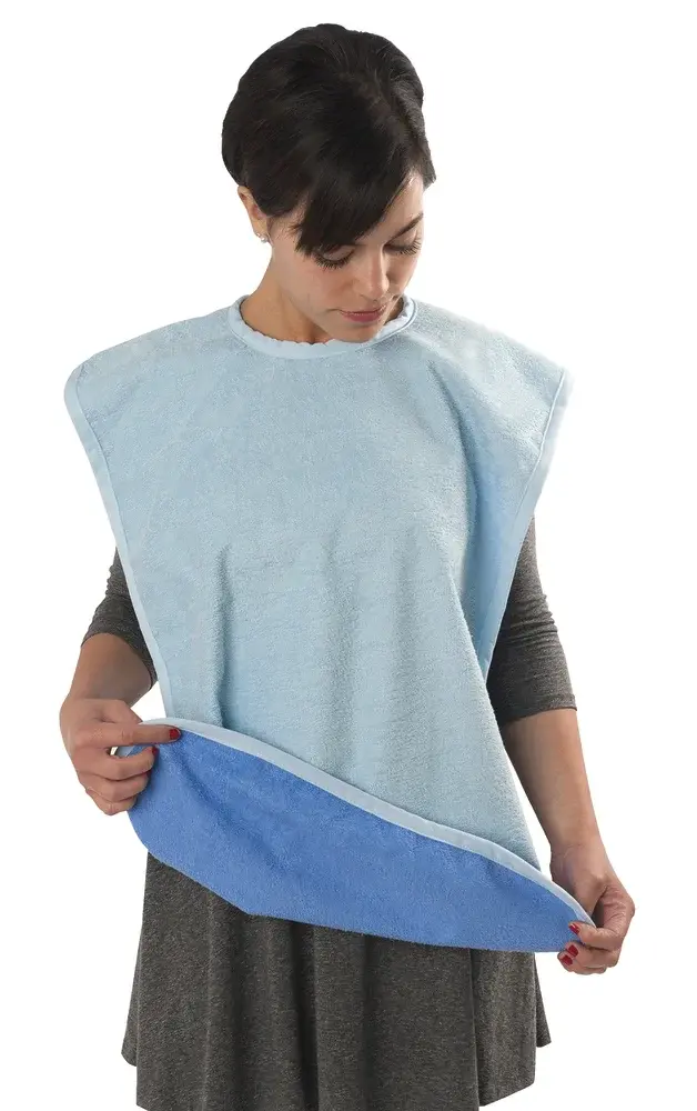 Bavoir adulte imperméable double face
