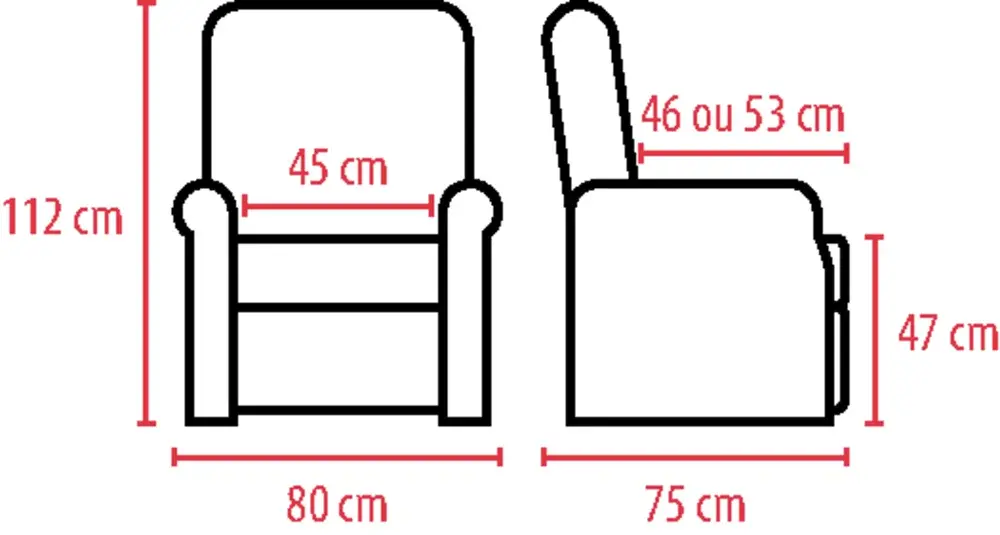 Fauteuil releveur 1 ou 2 moteurs électrique Lux pour petite taille