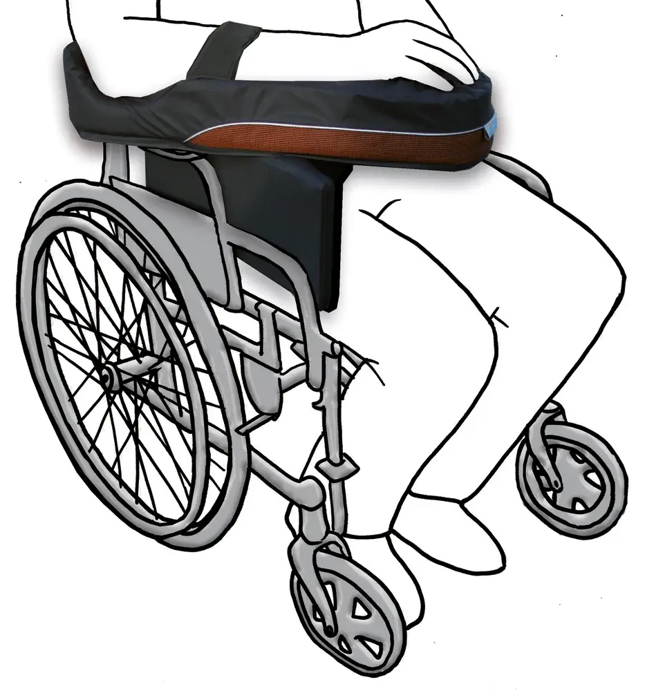 Cale du membre supérieur au fauteuil
