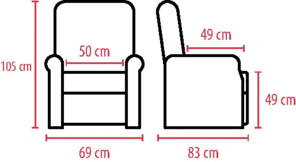 Fauteuil releveur 1 moteur Olive spécial mal de dos