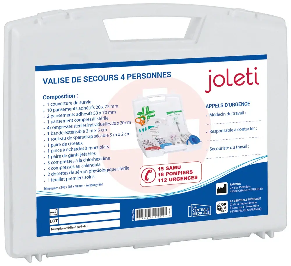 Valise de secours 4 personnes
