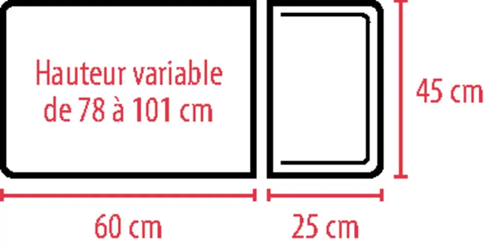 Table de lit médicalisé à roulettes Kalisto avec double plateau inclinable