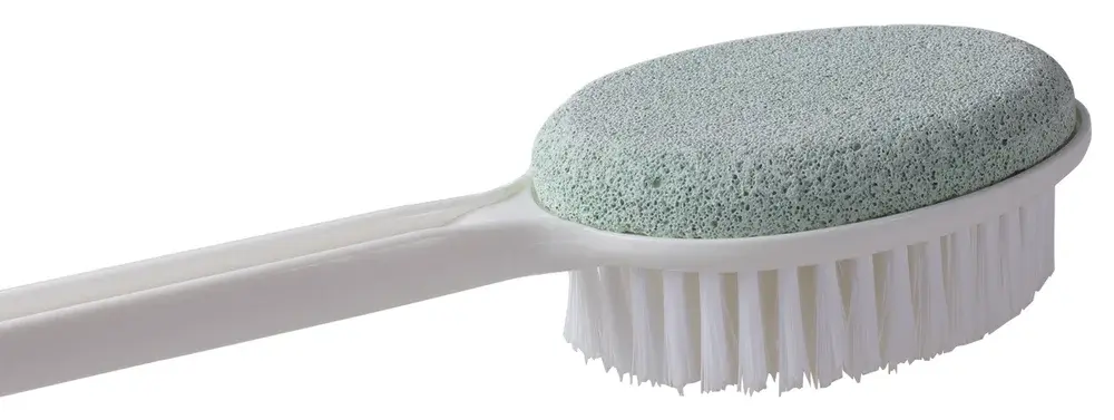 Brosse de douche 2 faces à long manche