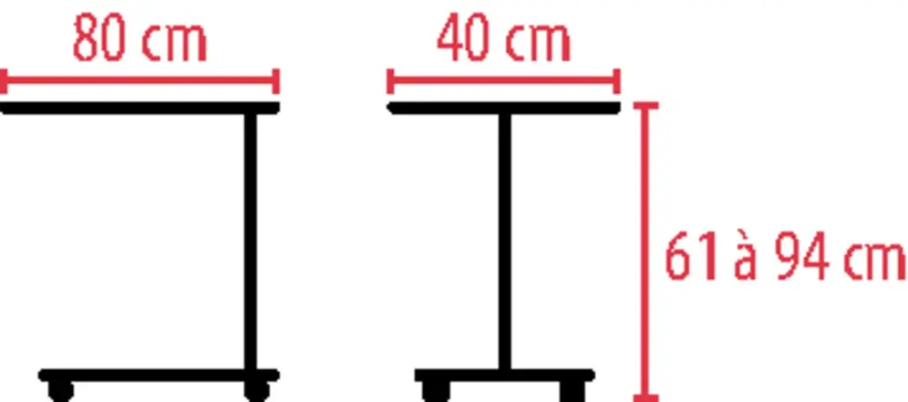 Table diffusion pour fauteuil releveur