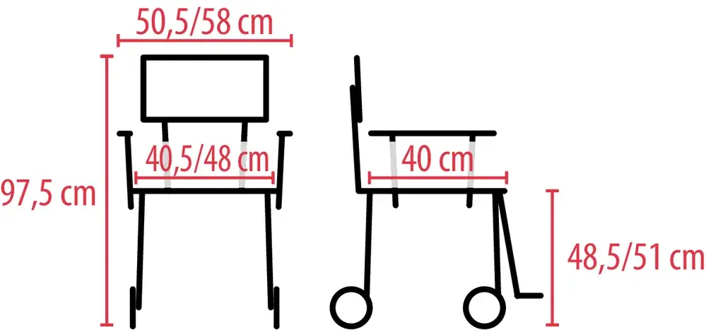 Fauteuil de transfert Action 2 NG Transit Lite