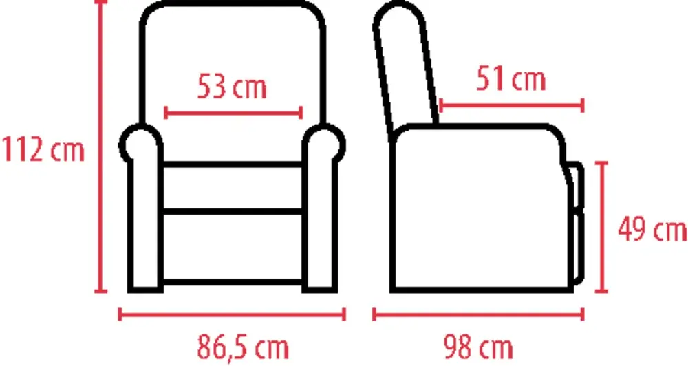 Fauteuil confort électrique 4 moteurs Sheffield assise souple