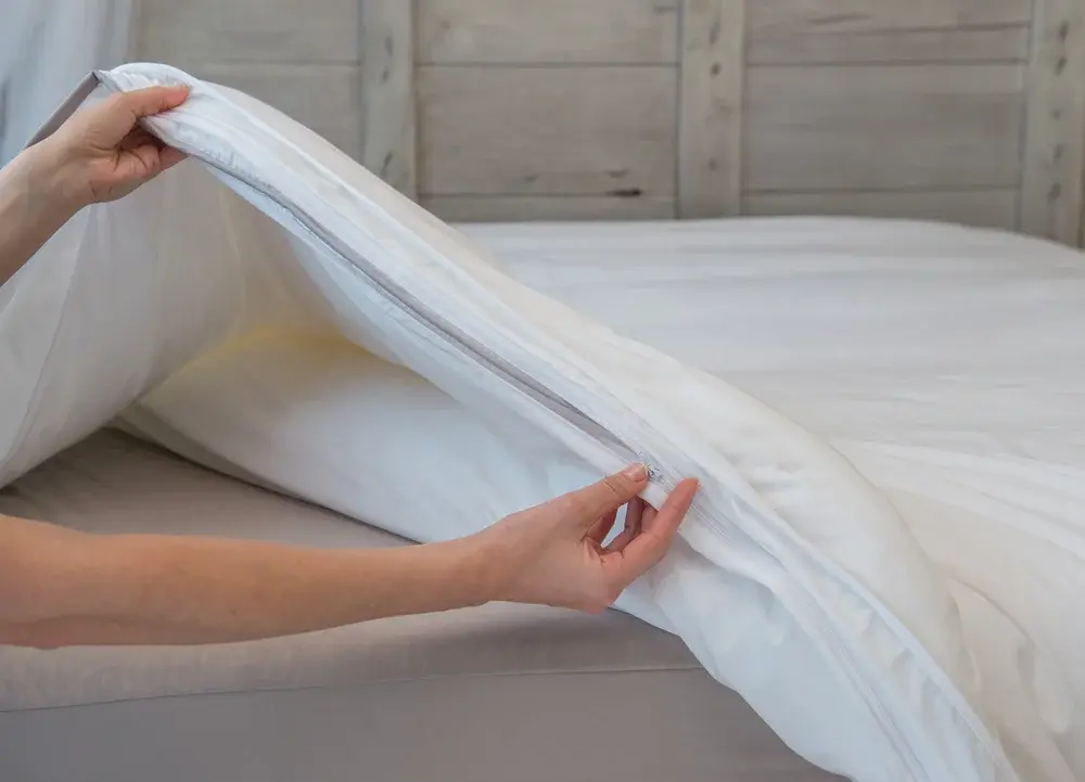 Protège-couette imperméable en tencel