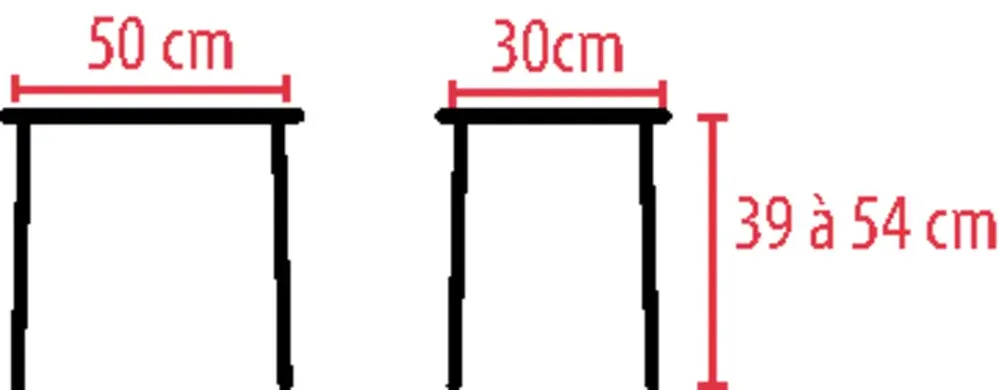 Tabouret de douche large