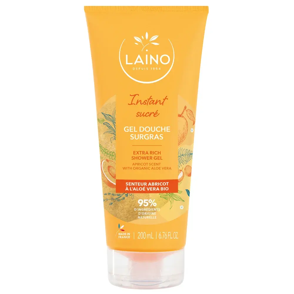 Gel douche surgras abricot Laino