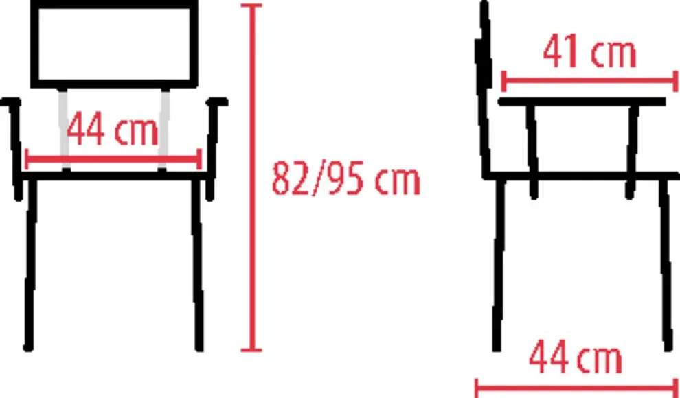 Chaise de douche à accoudoirs