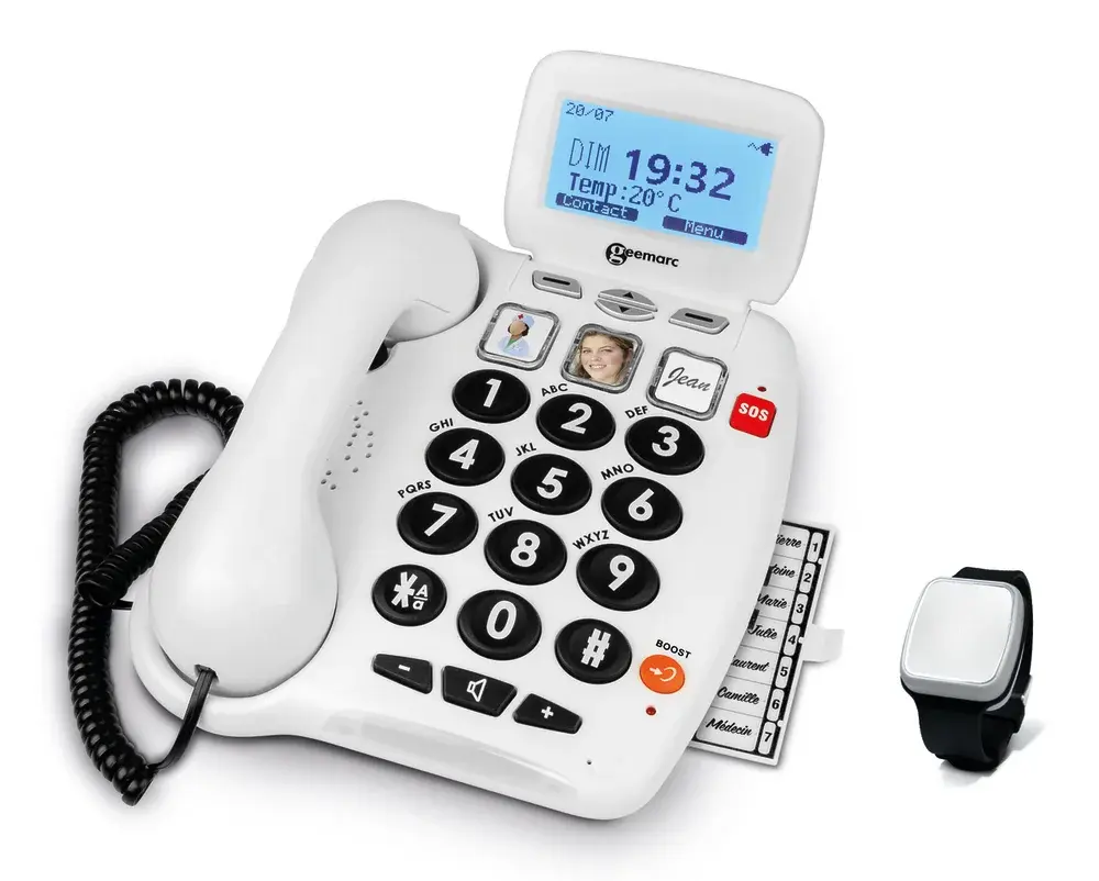 Téléphone Serenities 100 avec bracelet alarme détection chute