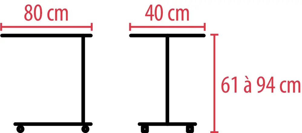 Table diffusion pour fauteuil releveur