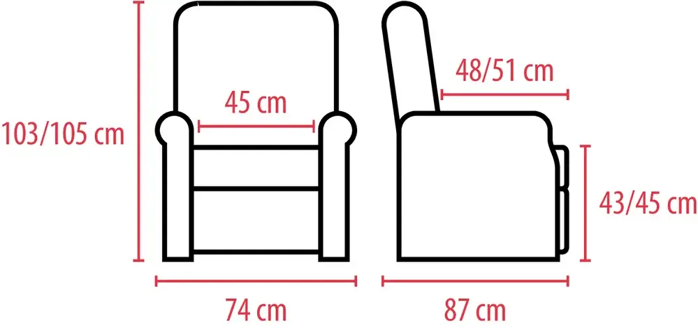 Fauteuil releveur 1 ou 2 moteurs multipositions assise Bultex