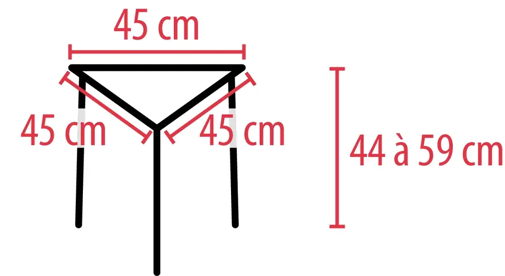 Tabouret de douche triangulaire Zia