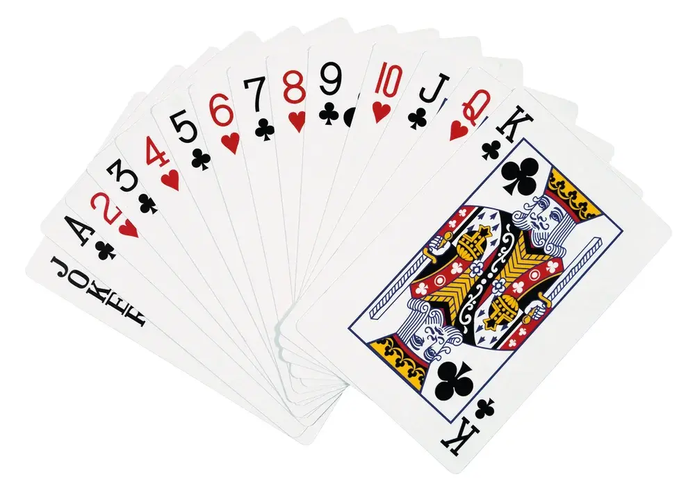 Jeu de cartes ergonomique grand format