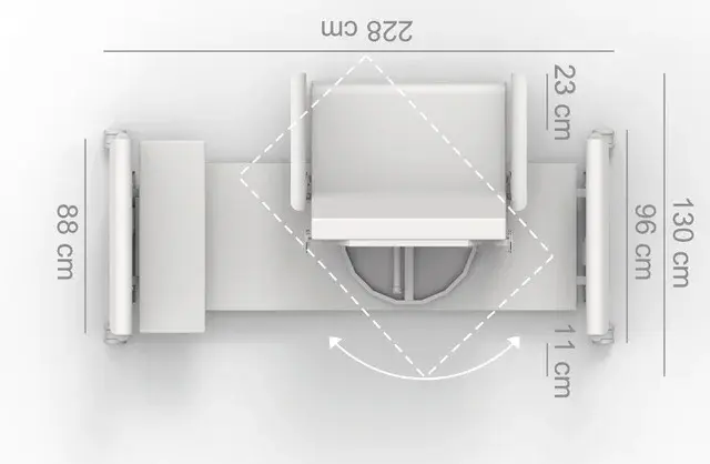 Lit médicalisé rotatif Free