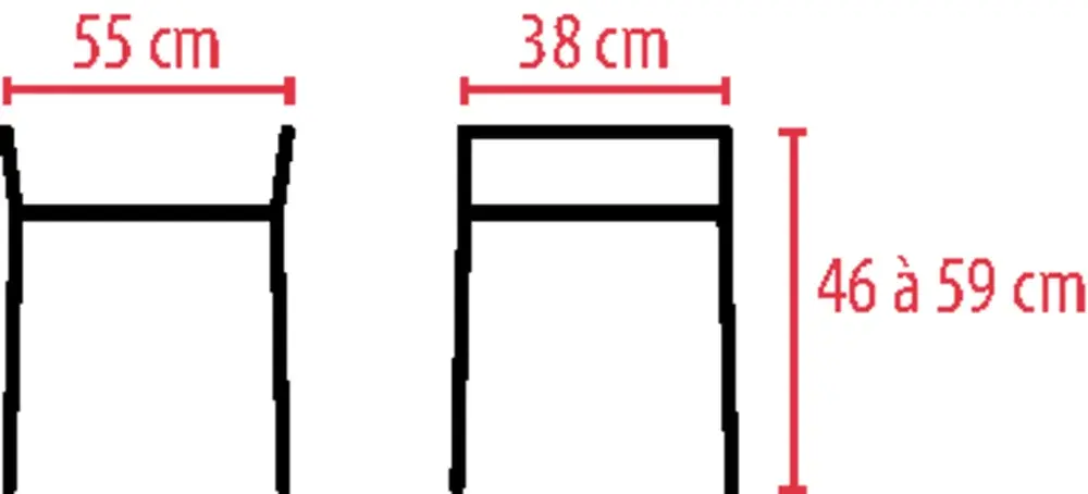 Tabouret de douche avec poignées