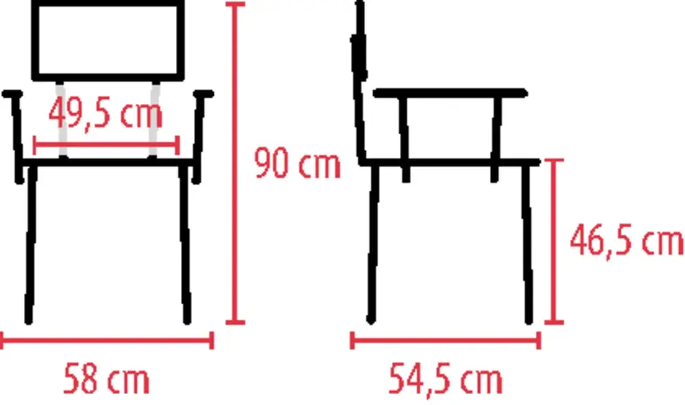 Chaise percée en bois Komod
